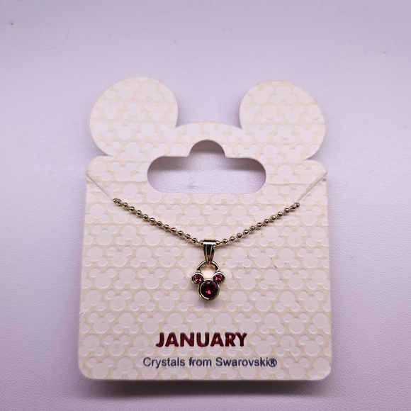 Swarovski Jewelry - Swarovski Gold Mickey Pendant Necklace with Red Crystals
